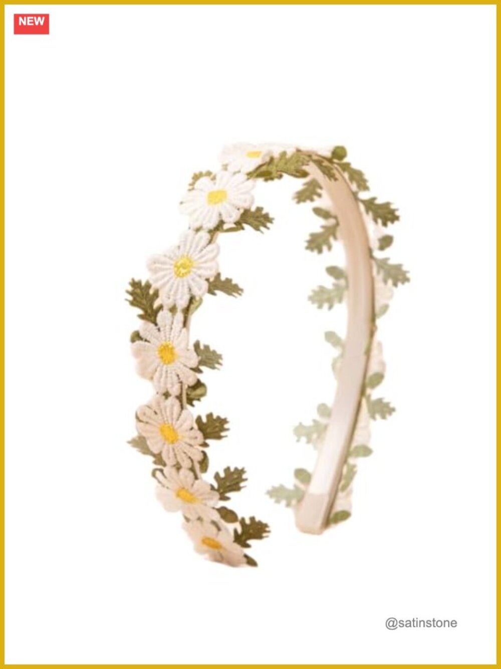 Daisy Flower Headband Sweet Floral Hairband Festival Hair Accessory